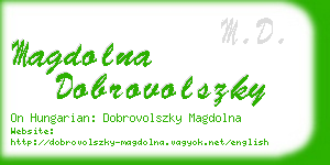 magdolna dobrovolszky business card